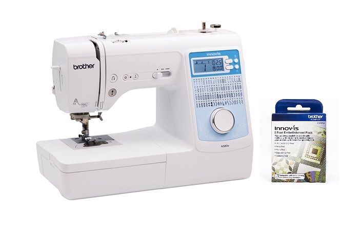 Brother Innov-is NS80E Sewing Machine and Ditto Sewing Pattern Projector - with FREE Gifts (SA102 + SA194 + SA158)