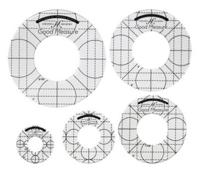 Good Measure Every Circle Low Shank Quilting Ruler Template Set by Amanda Murphy