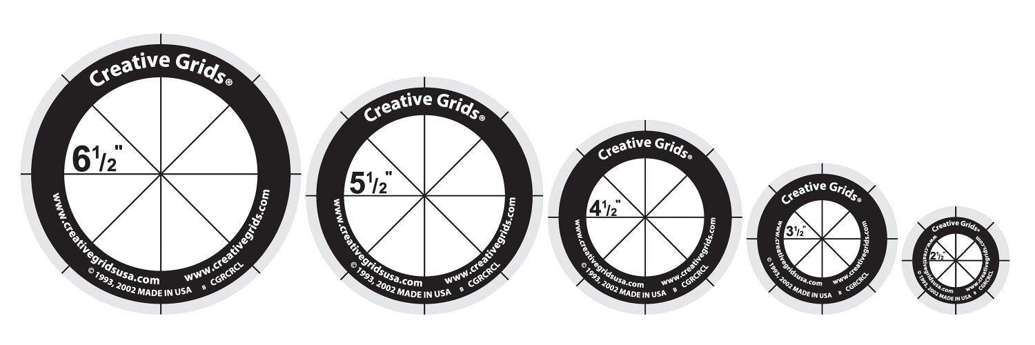 Creative Grids Quilt Ruler Circles, Set of 5