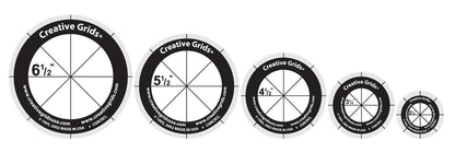 ,
Creative Grids Quilt Ruler Circles (5 Discs with Grips)