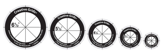 ,
Creative Grids Quilt Ruler Circles (5 Discs with Grips)