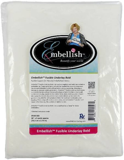 Embellish Fusible Underlay EU EFUB-303,Embellish Fusible Underlay EU EFUB-3025,Embellish Fusible Underlay EUBK-303,Embellish Fusible Underlay EUBK-3025,Embellish Fusible Underlay EUWH-303,Embellish Fusible Underlay EUWH-3025