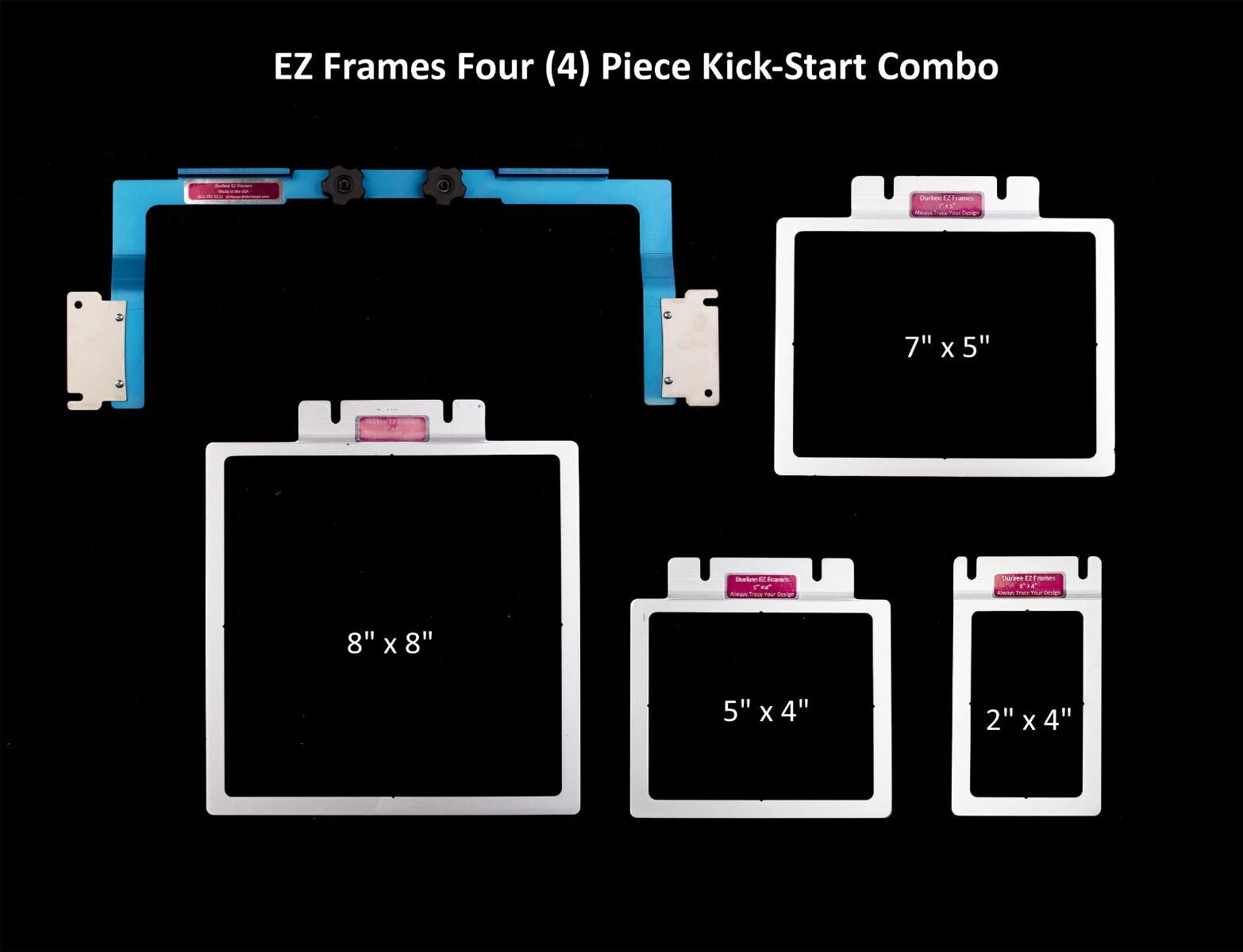 EZ Frames 4 PC Pak for Brother/Baby Lock 6 & 10 Needle Machines for "A" Arms,EZ Frames 4 PC Pak for Brother/Baby Lock 6 & 10 Needle Machines for "A" Arms