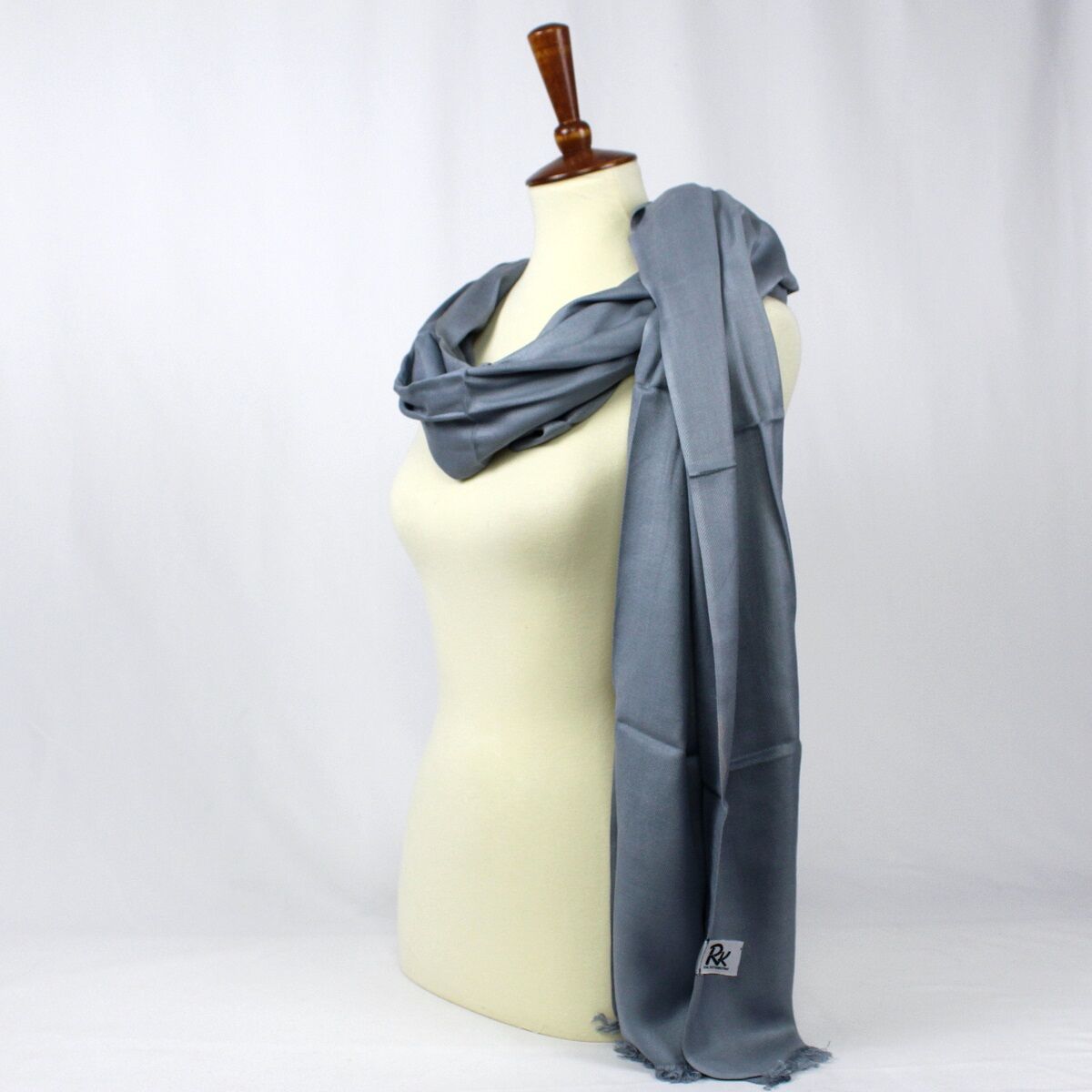 RNK Fauxmina Scarf Gray 22"x72",RNK Fauxmina Scarf Black 22"x72"