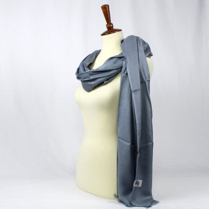 RNK Fauxmina Scarf Gray 22"x72",RNK Fauxmina Scarf Black 22"x72"