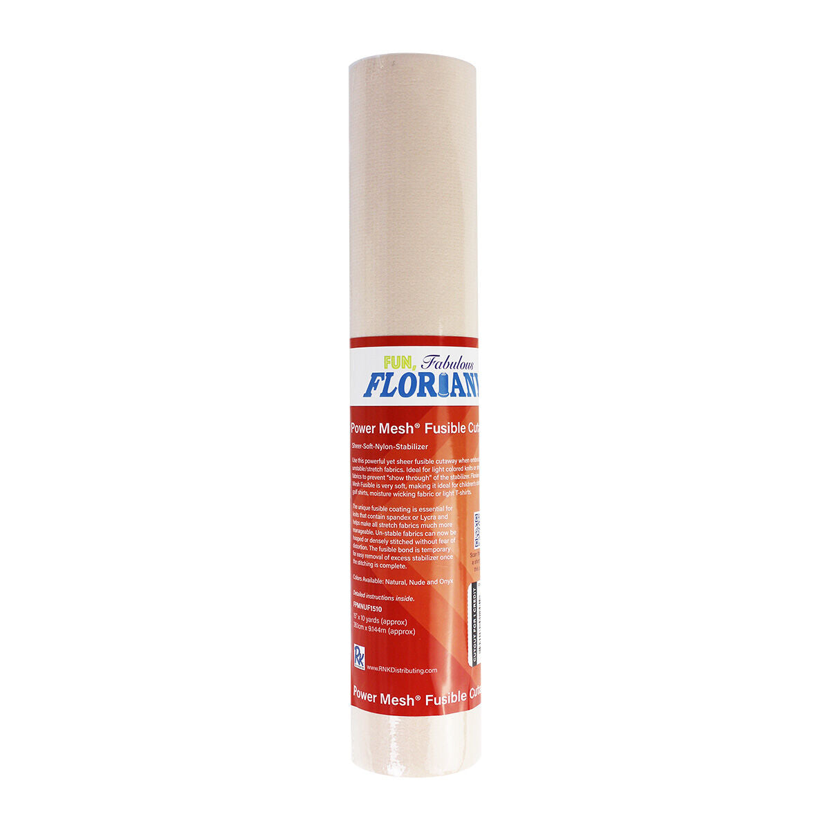 Floriani Power Mesh Fusible - Nude,Floriani Power Mesh Fusible - Nude 15"x10yd