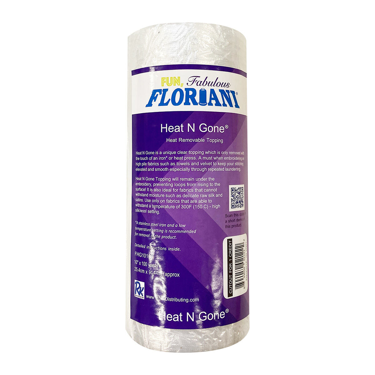 Floriani Stabilizer Heat N Gone Topping,Floriani Stabilizer Heat N Gone Topping,Floriani Stabilizer Heat N Gone Topping 20" x 10yds,Floriani Stabilizer Heat N Gone Topping 10" x 25yds,Floriani Stabilizer Heat N Gone Topping 10" x 100yds