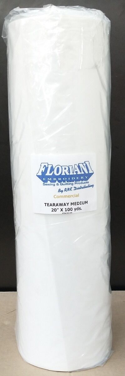 Floriani Stabilizer Medium Weight Tearaway White 20" x 100yds