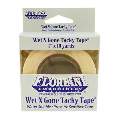 Floriani Wet N Gone Tacky Tape- 1" x 10YD,Floriani Wet N Gone Tacky Tape- 1" x 10YD