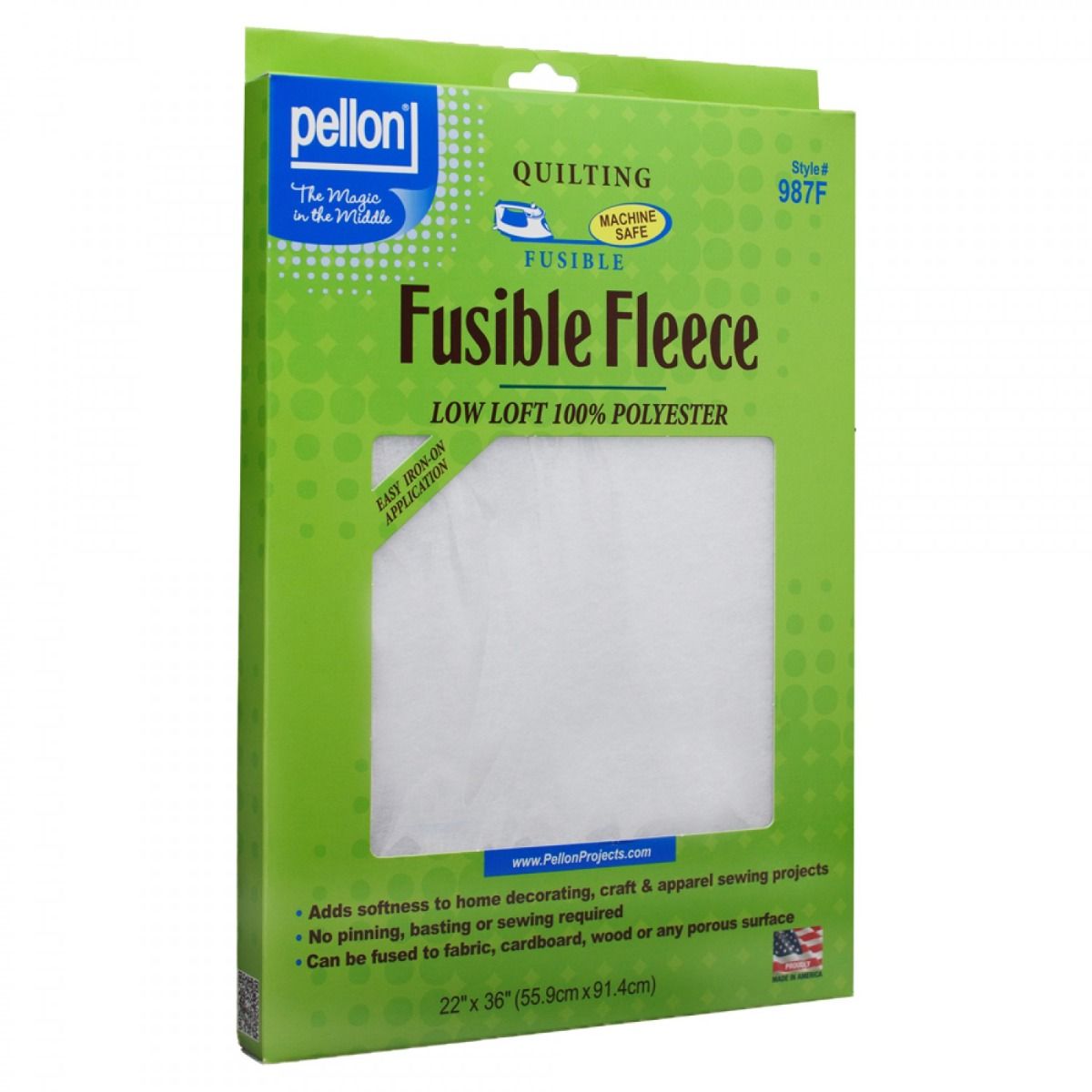 Fusible Fleece Pellon Batting 22in x 36in