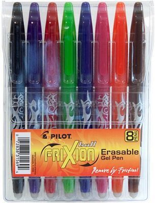 Frixion Erasable Gel Pen 8pc Assorted Colors
