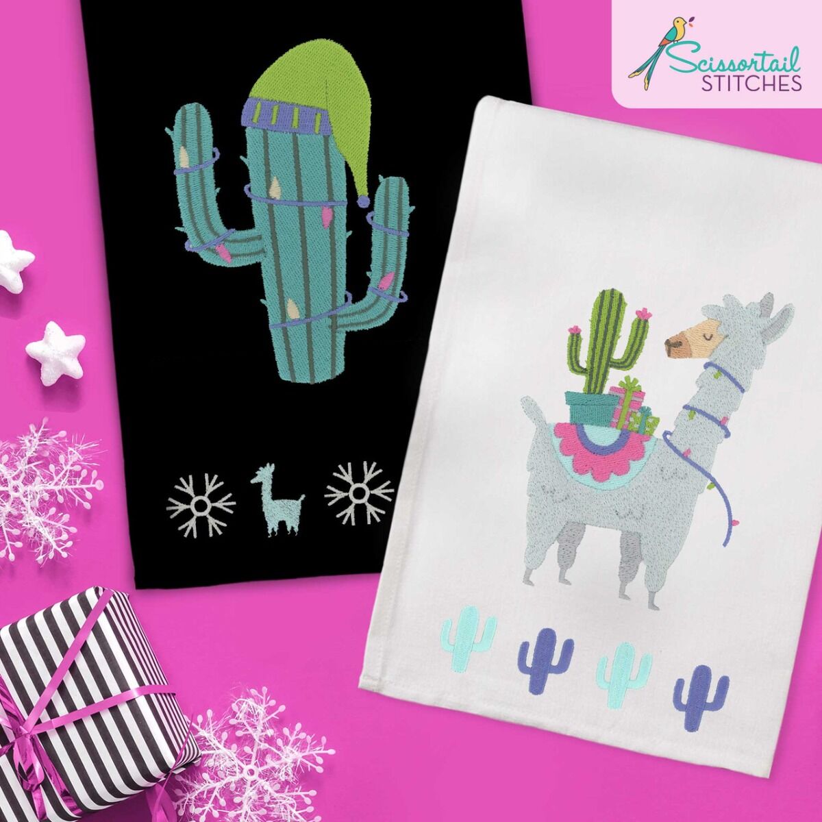 OESD Happy Llama Days Embroidery Collection by Ammie Gomez