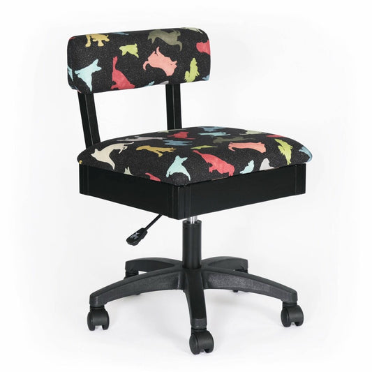 Arrow Hydraulic Sewing Chair Dog's Woof Closed