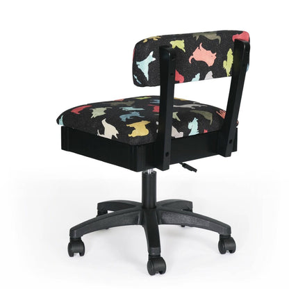 Arrow Hydraulic Sewing Chair Dog's Woof Closed