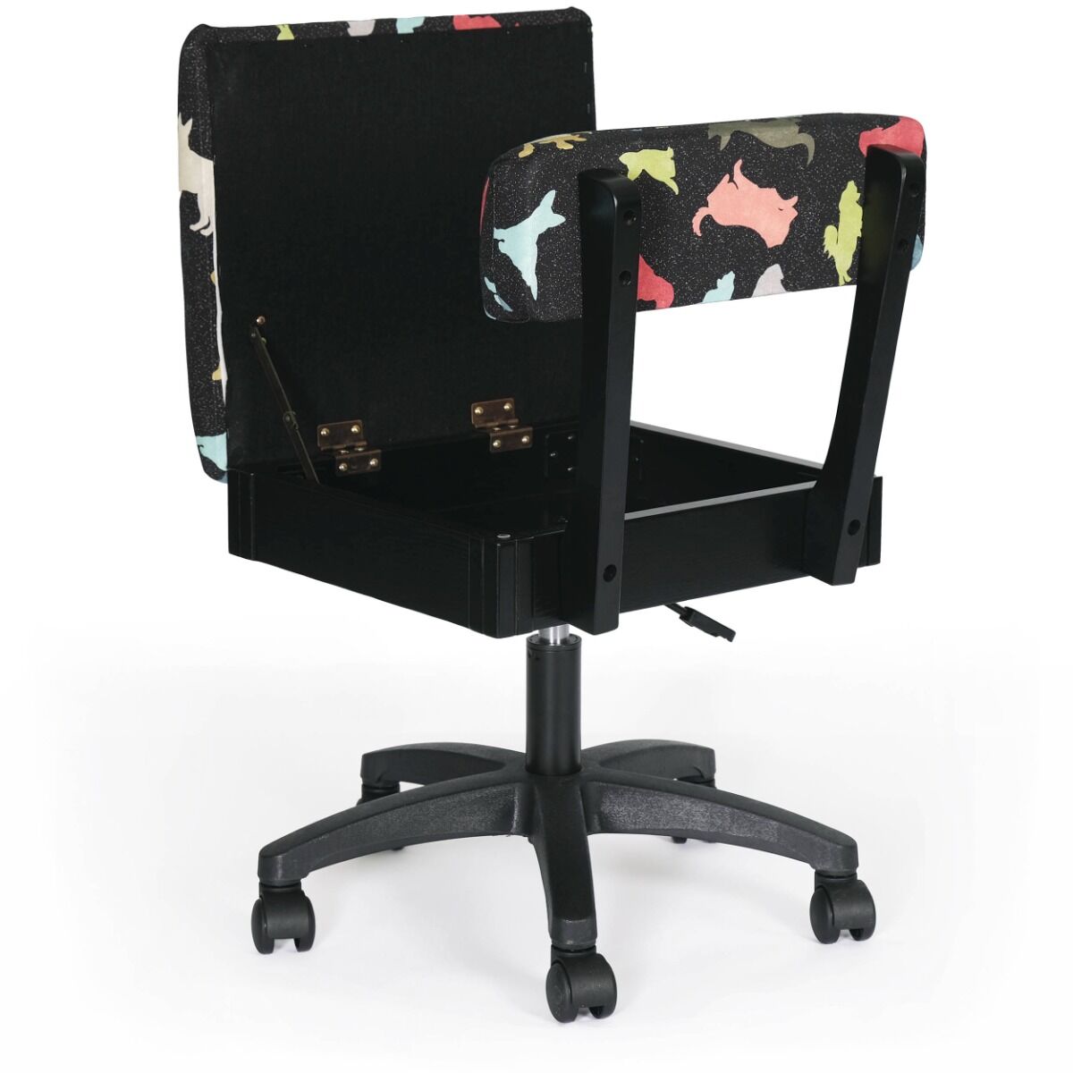 Arrow Hydraulic Sewing Chair Dog's Woof Closed