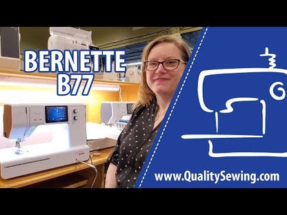 Bernette B77 Sewing and Quilting Machine,The Bernette B77 Sewing Machine's Built-in Dual Feed System,Bernette B77 Sewing Machine with Included Extension Table,The Bernette B77 Sewing Machine's Easy to Use Free Arm,,,Bernette B77 Sewing and Quilting Machine,Bernette B77 Sewing and Quilting Machine,,,,