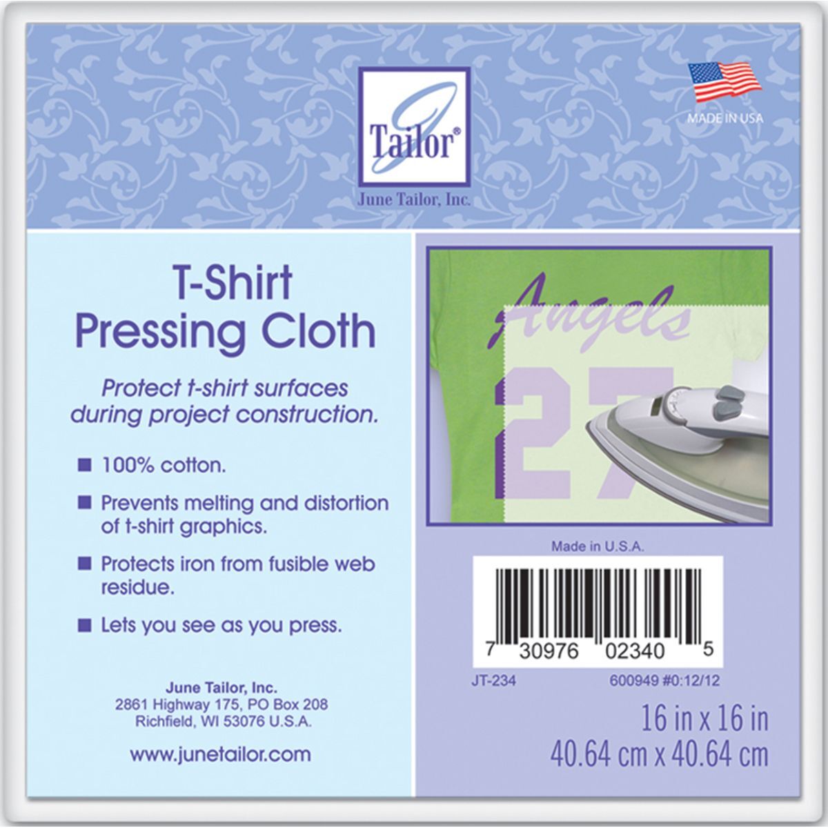 T-Shirt Pressing Cloth by June Tailor