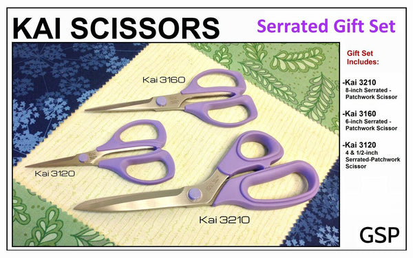 Kai 3160 6-inch Serrated Patchwork Scissors