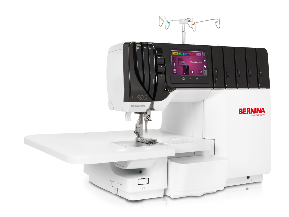 Bernina L 890 Overlock and Coverstitch Machine Quality Sewing & Vacuum