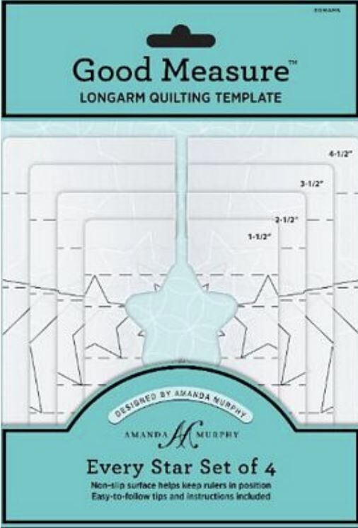 Good Measure Every Star Quilting Ruler Template Set for Longarm Quilting Machines by Amanda Murphy