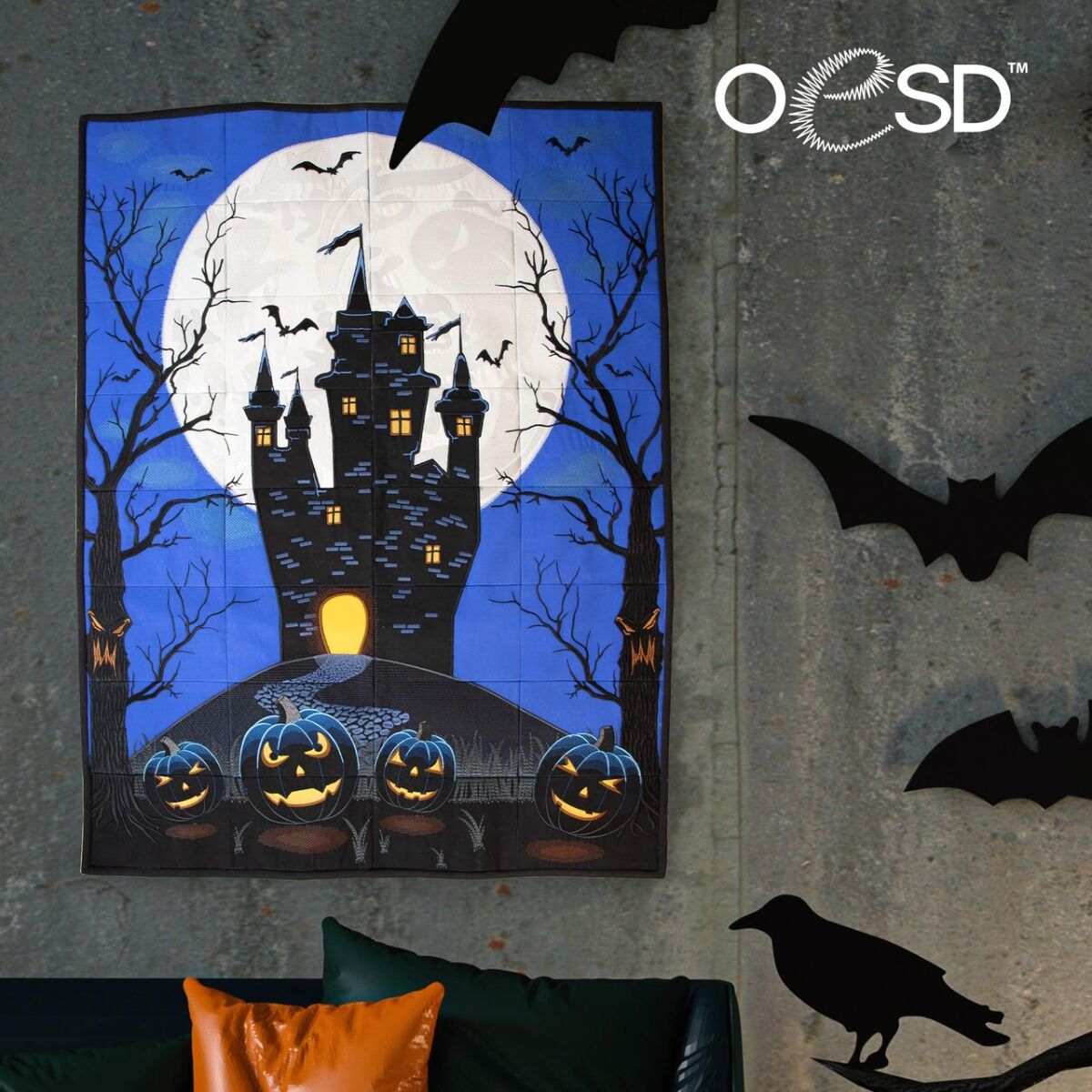 OESD Haunted Hill Mansion Tiling Scene