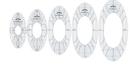 Good Measure Every Oval Low Shank Quilting Ruler Template Set by Amanda Murphy