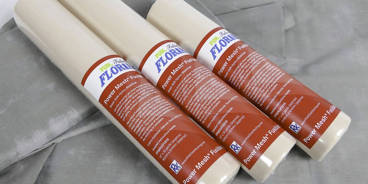 Floriani Power Mesh Fusible - Nude,Floriani Power Mesh Fusible - Nude 15"x10yd