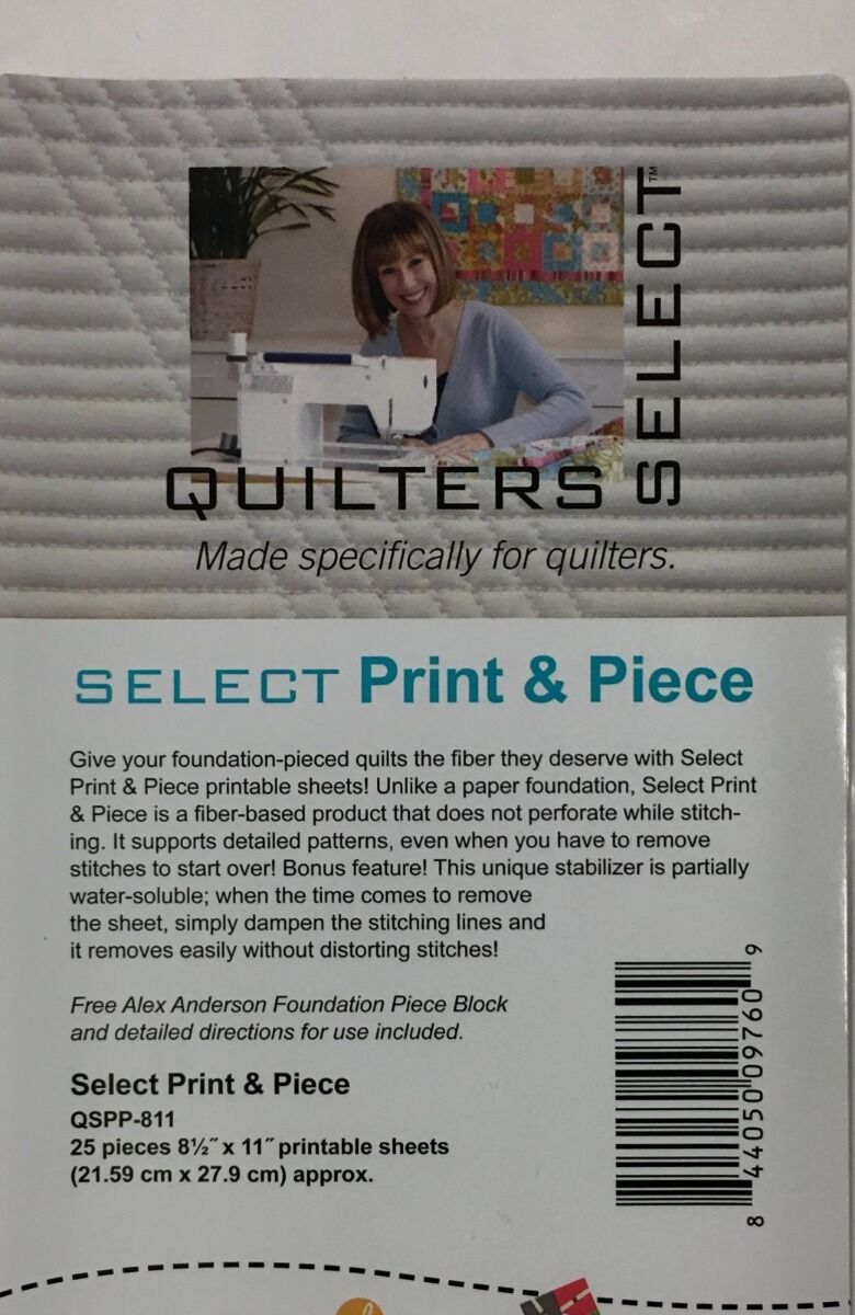 Quilters Select Print & Piece - 25 Sheets