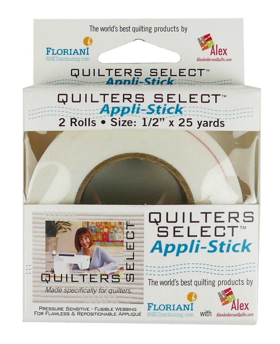 Quilter's Select Appli-Stick -25 Sheets - 8.5" x 11",Quilter's Select Appli-Stick -1/4 x 25yrds,Quilter's Select Appli-Stick -1/2" x 25yrds,Quilter's Select Appli-Stick -1" x 10 yrds,Quilter's Select Appli-Stick -1" x 10 yrds