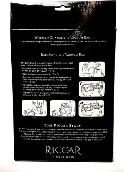 Riccar R25 Charcoal Lined HEPA Bags