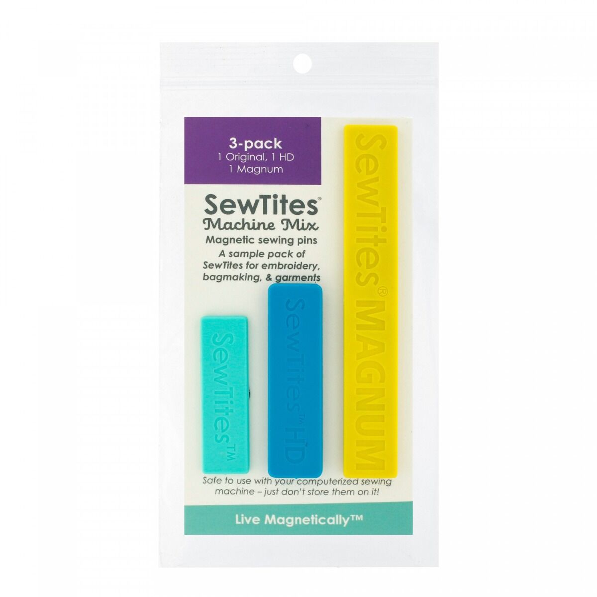 SewTites Magnetic Pins Machine Mix - 3 Pack
