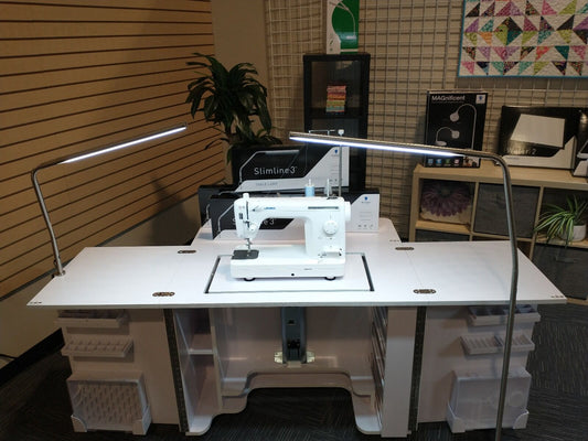 Daylight Slimline 3 LED Table and Floor Lamps (Sewing Machine and Cabinet not Included)