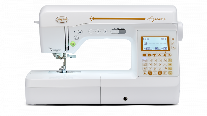 Baby Lock Soprano,Baby Lock Soprano Sewing Machine - with FREE Gifts (SF3QEFS + 804BLTK20 + BA-BLMSP),Baby Lock Soprano Automatic Fabric Sensor System,Baby Lock Soprano Extension Table
,Baby Lock Soprano Push Button Feature,Baby Lock Soprano Advanced Pivoting Feature,Baby Lock Soprano Top Loading Bobbin,Baby Lock Soprano Sewing & Quilting Machine,Baby Lock Soprano Sewing & Quilting Machine 
