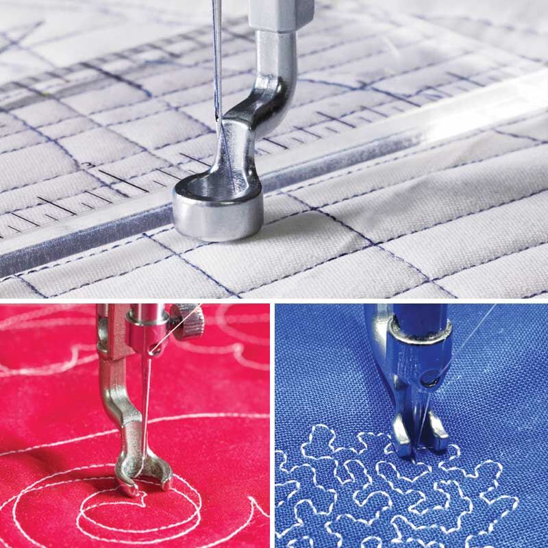 Grace 3 Piece Hopping Set in Use,Grace Q'nique 15 3 Piece Hopping Foot Set
