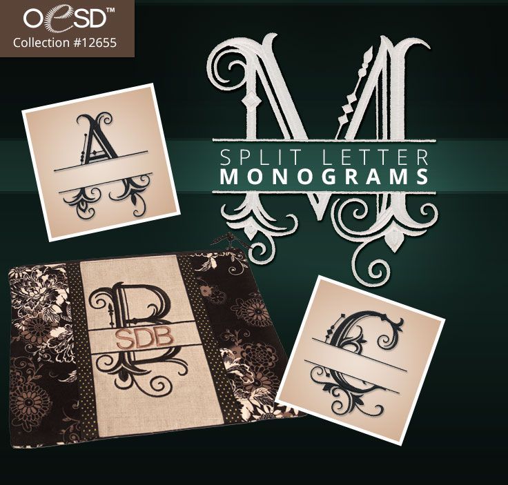 OESD Split Letter Monograms
