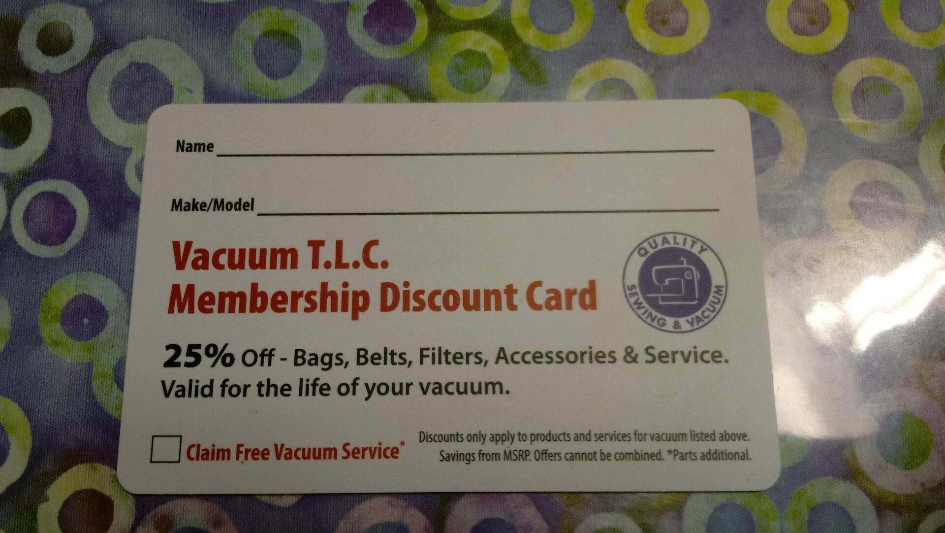 TLC with Card and Bags