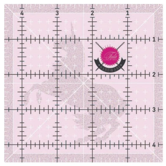 Tula Pink 4 1/2in Square Template with Unicorn