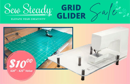 Dream World Sew Steady Custom Free Motion 24" x 32" Acrylic Extension Table for Large Machines (with Beds longer than 13")