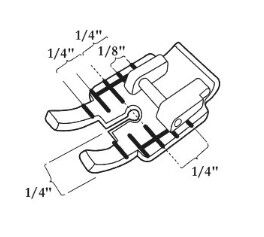 Viking Clear Adjustable 1/4" Piecing Foot,