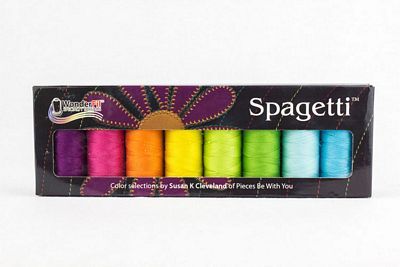 WonderFil Spagetti Threads 8 Spool Set - Neutrals 12wt Cotton,WonderFil Spagetti Threads 8 Spool Set - Neutrals 12wt Cotton